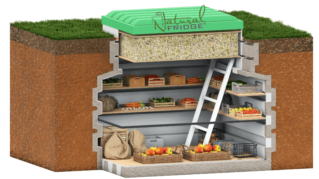 Erdkeller Natural FRIDGE 1,2 m x 1,55 m Fertigkeller, Kellerbausatz, Kellergartengrundstück, Speisekammer, Unterstand, Gartenlandkeller aus Polen kaufen natürlicher Kühlschrank. 🍏 Vorschriften Natural Fridge -  Angebot