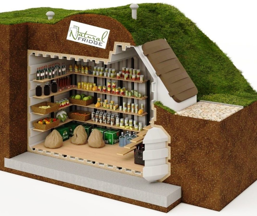 fertigkeller aus polen Böden 30-35 cm  – Regalfläche 9,8 m² Erdkeller Modell 200x350 Natural Fridge  10.870  EUR inkl. MwSt. , zzgl.  Versandkosten