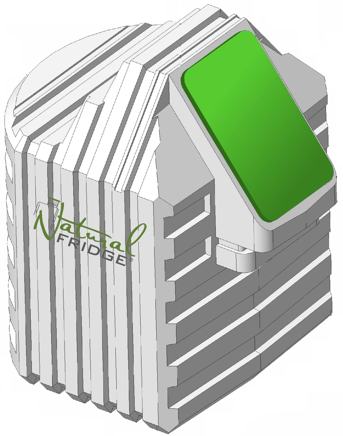 Keller aus Plastik Natural FRIDGE ® und Speisekammer absolut dicht, abmessung 2,0 m x 1,75 m mit einem abfallenden Eingang — Naturkühlschrank – Das ist ein gutes Produkt, mit Regalen ausgestattet, Treppen  🍏 Vorschriften Natural Fridge -  Angebot