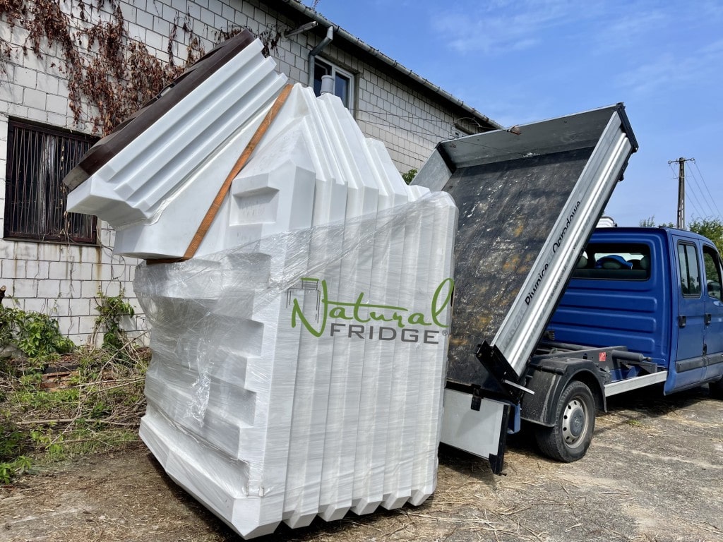 Kunststoffkeller und Speisekammer absolut dicht, abmessung 2,0 m x 1,75 m mit einem abfallenden Eingang im Gegensatz zu Betonkeller Erdkeller Modell 200x175  Fertig Erdkeller aus Polen Natural FRIDGE®  🍏 Vorschriften Natural Fridge -  Angebot