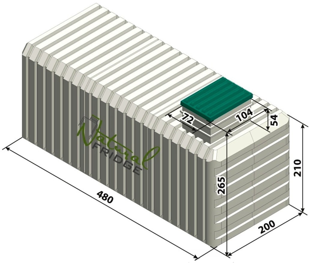 Erdkeller Modell 200x480 Installation Der Keller kann von jedem Unternehmen in Ihrer Nähe ausgeführt werden, das sich mit Erdarbeiten befasst. Weitere Details  Erdkeller Modell 200x480 Natural Fridge  14.460  EUR inkl. MwSt. , zzgl.  Versandkosten