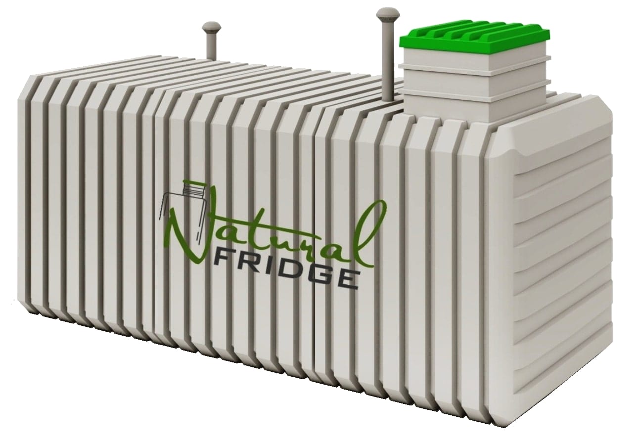 Erdkeller Modell 200x480 – 4 Regalreihen   – Maße 200x480 cm  – Höhe 265 cm   – Volumen 17,5 m³  – Gewicht 1800 kg    – Eingangsmaße 70х100 cm  – Breite der Böden  Erdkeller Modell 200x480 Natural Fridge  14.460  EUR inkl. MwSt. , zzgl.  Versandkosten