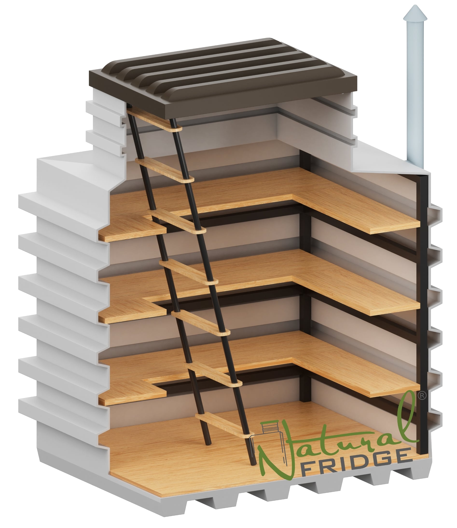 Erdkeller Modell 130x160 2,5 m² Erdkeller Modell 130x160 Natural Fridge  3.640  EUR inkl. MwSt. , zzgl.  Versandkosten