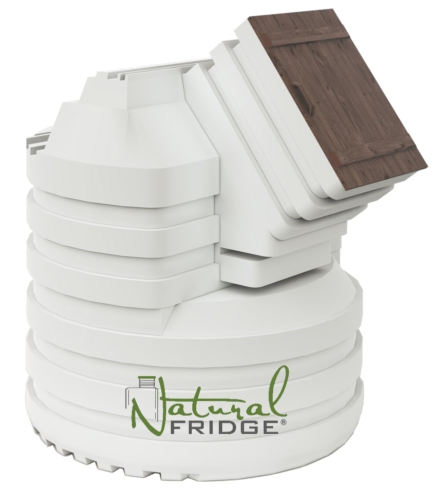 Gartenkeller, Speisekammer, Gartenunterstand 2,5 m zylindrisch mit schrägem Eingang für Deutschland und Österreich 27-32 cm  – Regalfläche 5,1 m² Erdkeller Modell 250 Natural Fridge  7.740  EUR inkl. MwSt. , zzgl.  Versandkosten