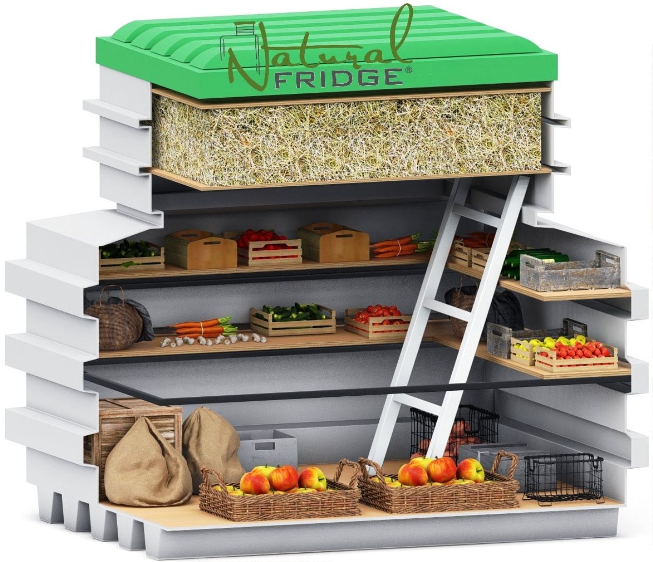 Speisekammer 1,2 m x 1,6 m, Naturkühlschrank aus Polen erdkeller bausatz preis – 2 Regalreihen   – Länge 160 cm  – Breite 120cm  – Höhe 140cm   – Volumen 2,0 m³  Erdkeller Modell 120x160 Natural Fridge  2.350  EUR inkl. MwSt. , zzgl.  Versandkosten