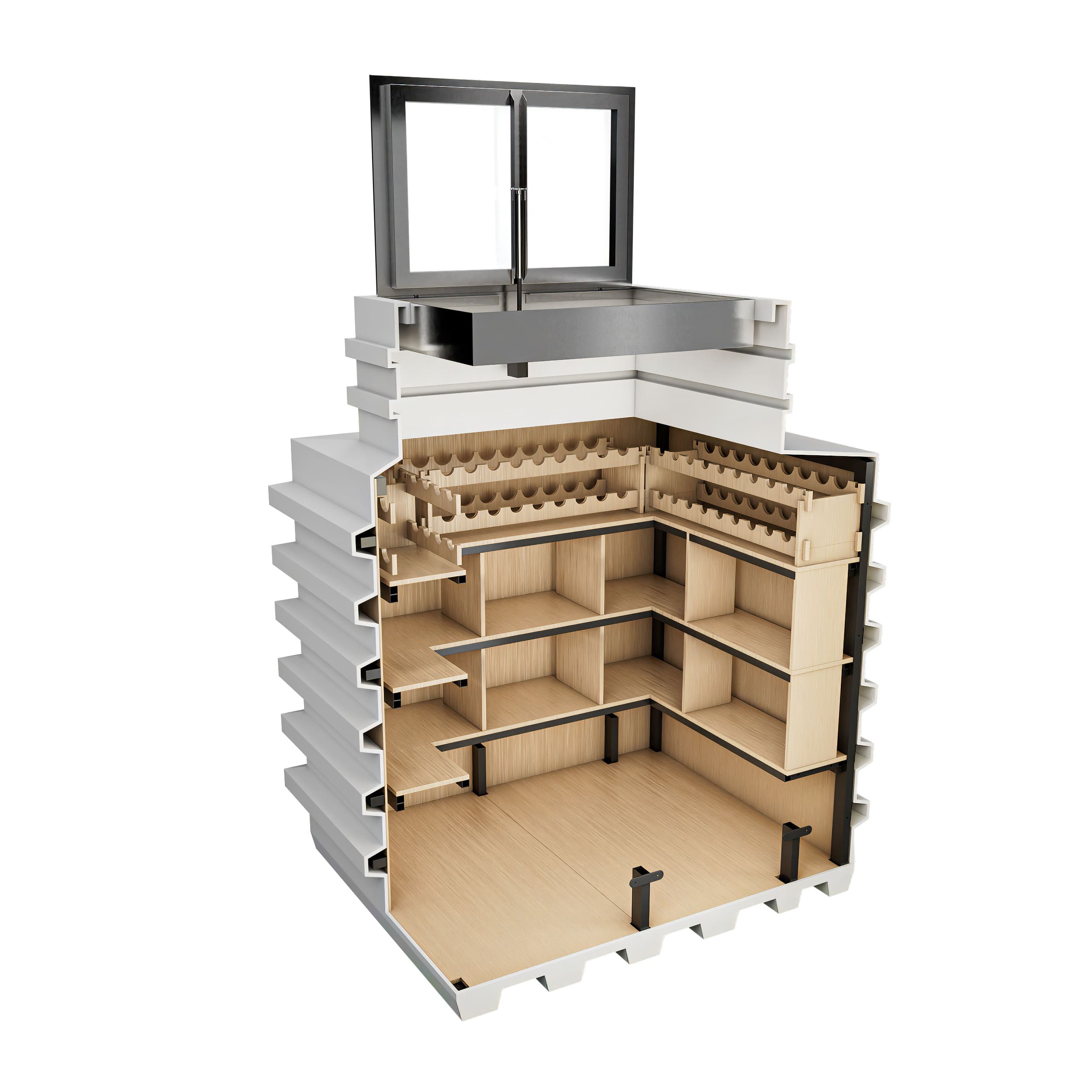 weinkeller im boden einbauen haus cm – Regalfläche 2,5 m² Weinkeller 130x160 Natural Fridge  4.360  EUR inkl. MwSt. , zzgl.  Versandkosten